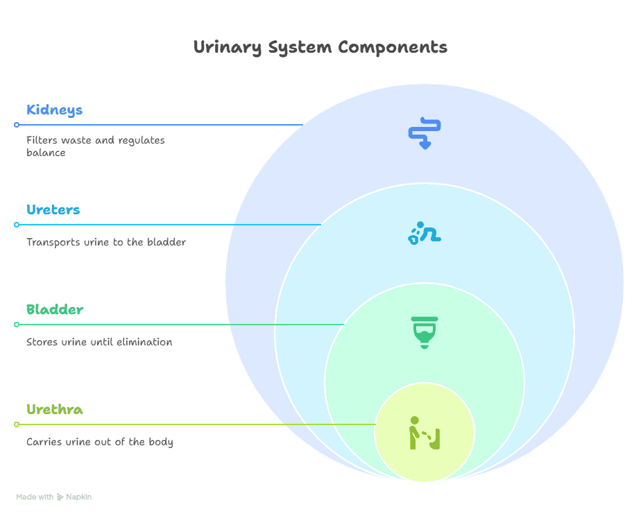 Urinary System 3 components of the urinary system
