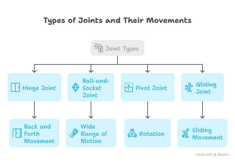 Types of Joints and their movements